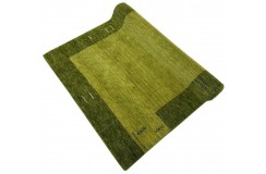 Wełna gruby dywan handloom z indii zielony 120x180cm