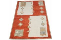 Geometryczny kolorowy dywan do salonu 100% wełniany tafting 160x230cm patchwork