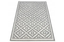 Piękny beżowo szary dywan do salonu 100% wełniany tafting 160x230cm