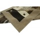 100% welniany ręcznie tkany dywan Nepal Premium brązowy beżowy 140x200cm patchwork
