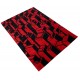 Designerski nowoczesny dywan wełniany CITY 3D 120x180cm Indie 2cm gruby czerwony