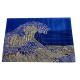 Designerski nowoczesny dywan wełniany Płyta Główna 120x180cm Indie 2cm gruby niebieski