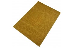 100% wełna gruby dywan handloom lori  z indii żółty pomarańcz 140x200cm