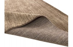 Gładki 100% wełniany dywan Gabbeh Handloom brązowy 170x240cm 
