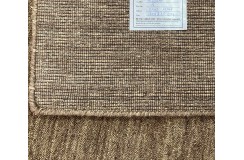 Gładki 100% wełniany dywan Gabbeh Handloom brązowy 170x240cm 