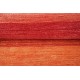Dywan w pasy pomarańczowy czerwony 100% wełna Gabbeh tafting 140x200cm Indie