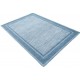 Niebieski nowoczesny dywan w pasy do salonu 100% wełniany tafting 160x230cm