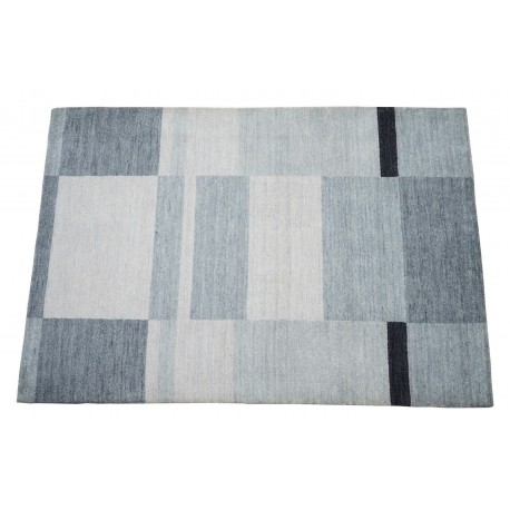 Dywan Gabbeh Handloom Loribaft wełna beżowy szary geometryczny 120x180cm 100% wełna