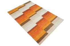 Wełna gruby dywan handloom z indii geometryczny 120x180cm