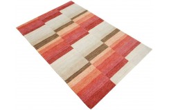 Wełna gruby dywan handloom z indii geometryczny 120x180cm