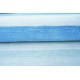 Niebieski dywan w pasy do salonu 100% wełniany tafting 160x230cm