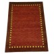 Bordowy delikatnie zdobiony dywan gabbeh 170x240cm wełna argentyńska ręcznie tkany 100% wełna