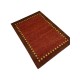 Bordowy delikatnie zdobiony dywan gabbeh 170x240cm wełna argentyńska ręcznie tkany 100% wełna