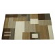 100% welniany ręcznie tkany dywan Nepal Premium beżowy  brązowy 90x160cm patchwork