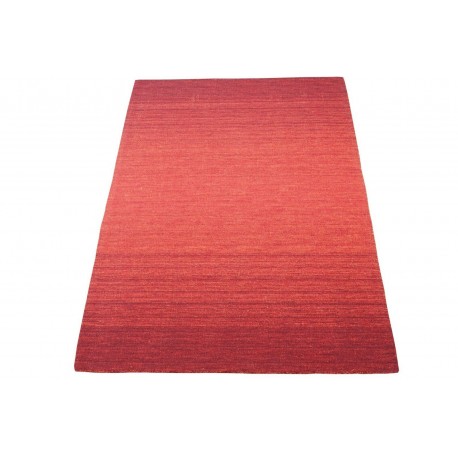 Cieniowany czerwony dywan do salonu 100% wełniany tafting 160x230cm