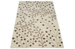 Piękny beżowo-brązowy dywan do salonu 100% wełniany tafting 160x230cm