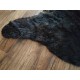 Dywan południowoamerykańska naturalna skóra bycza XL - bydlęca UNIKAT czarna brązowa 205x205cm