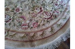 Przepiękny wełniany dywan org. Aubusson Chiny wełna rzeźbiony owalny