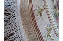 Przepiękny wełniany dywan org. Aubusson Chiny wełna rzeźbiony owalny