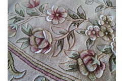 Przepiękny wełniany dywan org. Aubusson Chiny wełna rzeźbiony owalny