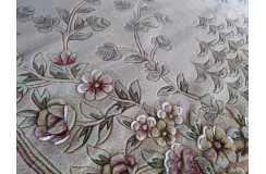 Przepiękny wełniany dywan org. Aubusson Chiny wełna rzeźbiony owalny