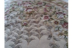 Przepiękny wełniany dywan org. Aubusson Chiny wełna rzeźbiony owalny