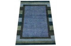 Kolorowy fioletowy gruby dywan gabbeh 170x240cm wełna argentyńska ręcznie tkany