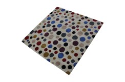 100% wełna gruby dywan z Indii 200x200cm kolorowy