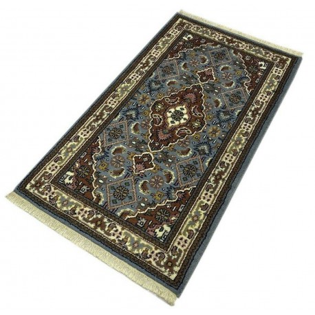 Wełniany ręcznie tkany dywan Herati Bidjar  z Indii 90x160cm orientalny szary