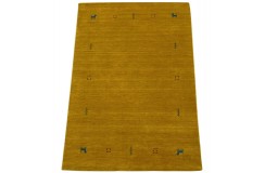 Gładki dywan Gabbeh Handloom Lori wełna żółty 120x180cm