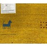 Wełna gruby dywan handloom z indii zielony 120x180cm