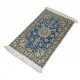Nain 6la Habibian gęsto ręcznie tkany dywan z Iranu wełna + jedwab ok 60x90cm niebieski majestatyczny 
