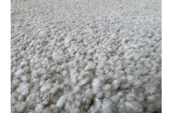 Wełniany dywan okrągły ręcznie tkany z Indii beżowy nowoczesny
