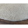 Wełniany dywan okrągły ręcznie tkany z Indii beżowy nowoczesny