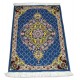 Nain 9la gęsto ręcznie tkany dywan z Iranu wełna + jedwab ok 60x90cm niebieski majestatyczny 