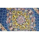 Nain 9la gęsto ręcznie tkany dywan z Iranu wełna + jedwab ok 60x90cm niebieski majestatyczny 