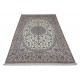 Nain 6la Habibian gęsto ręcznie tkany dywan z Iranu wełna + jedwab ok 200x300cm jasny beżowy majestatyczny