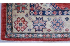 Królewska czerwień dywan Kazak tkany ręcznie przez Nomadów 200x300cm