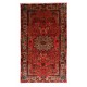 Perski wełniany recznie tkany koczowniczy dywan Nahawand (Hamadan) z kwiatowymi ornamentami ok 150x250cm