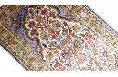 Jedwabny gęsto tkany dywan Kaszmir z Indii 100%jedwab naturalny 78x124cm