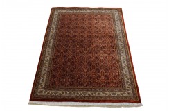 Herati dywan indyjski 100% wełna owcza orientalny czerwony 120X180