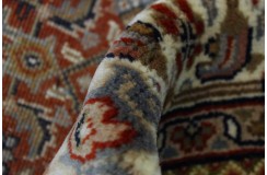 Herati dywan indyjski 100% wełna owcza orientalny czerwony 120X180