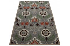 Kolorowy kwiatowy dywan RUG COLLECTION do salonu 100% wełniany 150x240cm Indie