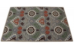 100% wełna gruby dywan z Indii 150x240cm design do salonu kolorowy
