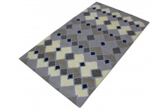 100% wełna gruby dywan z Indii 150x240cm design do salonu kolorowy