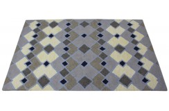 100% wełna gruby dywan z Indii 150x240cm design do salonu kolorowy