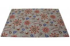 100% wełna gruby dywan z Indii  150x240cm design do salonu pętelkowy