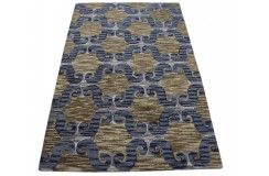 Kolorowy dywan Art Deco RUG COLLECTION do salonu 100% wełniany 150x240cm Indie