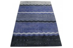 Fioletowy gruby dywan gabbeh 180x280cm wełna argentyńska piękny wzór
