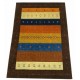 Brązowy w pasy ekskluzywny dywan Gabbeh Loribaft Indie 170x240cm 100% wełniany